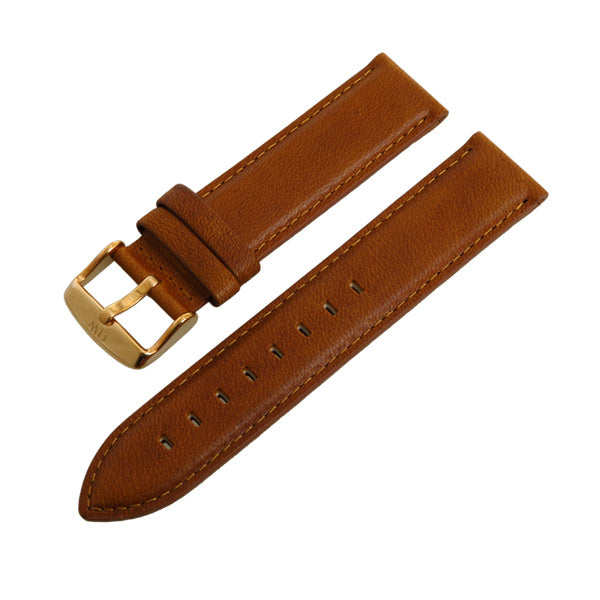 ダニエルウェリントン DANIEL WELLINGTON 替えベルト腕時計用 ラグ幅20mm dw00200125 レザー ライトブラウン ブラウン